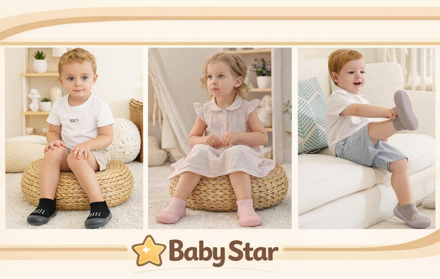 Baby sock shoes lifestyle details