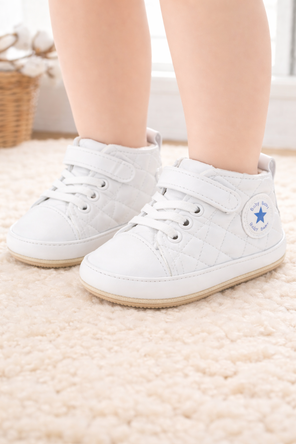 Quilted High-Top Baby Sneakers - Image 2