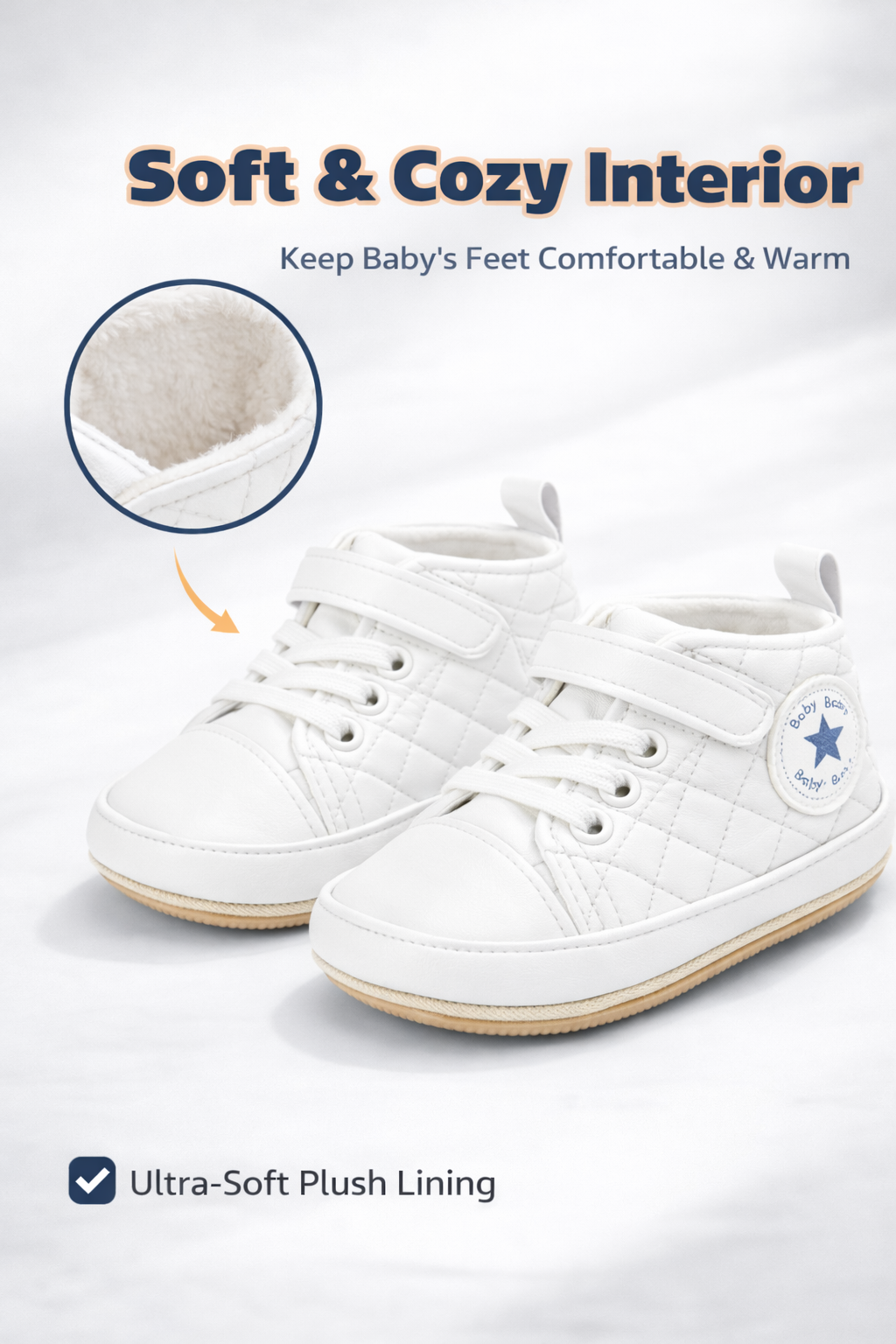 Quilted High-Top Baby Sneakers - Image 6